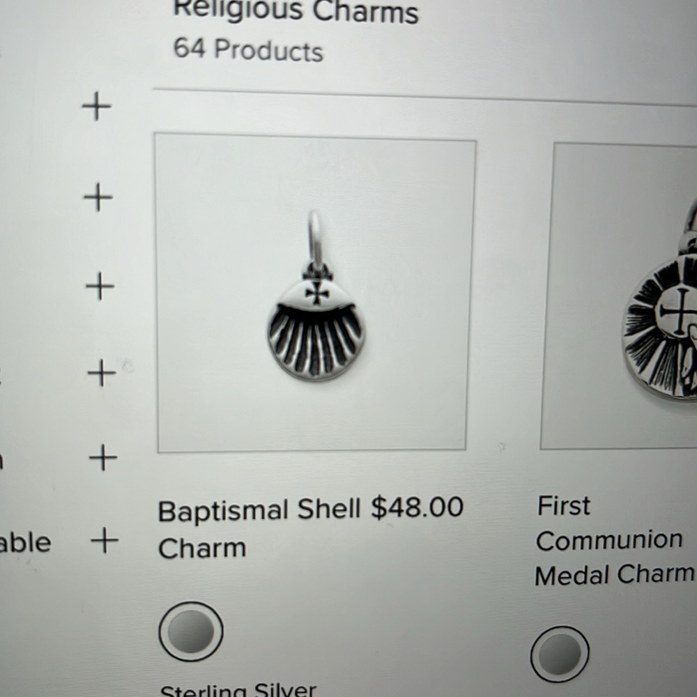 James Avery silver charm bracelet crosses, doves, sheep & shells Christian theme - Picture 9 of 10